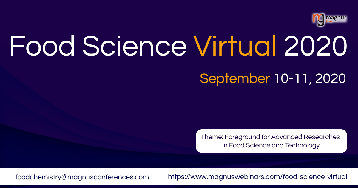 2nd Edition of Food Science Virtual 2020, Henrico, Virginia, United States