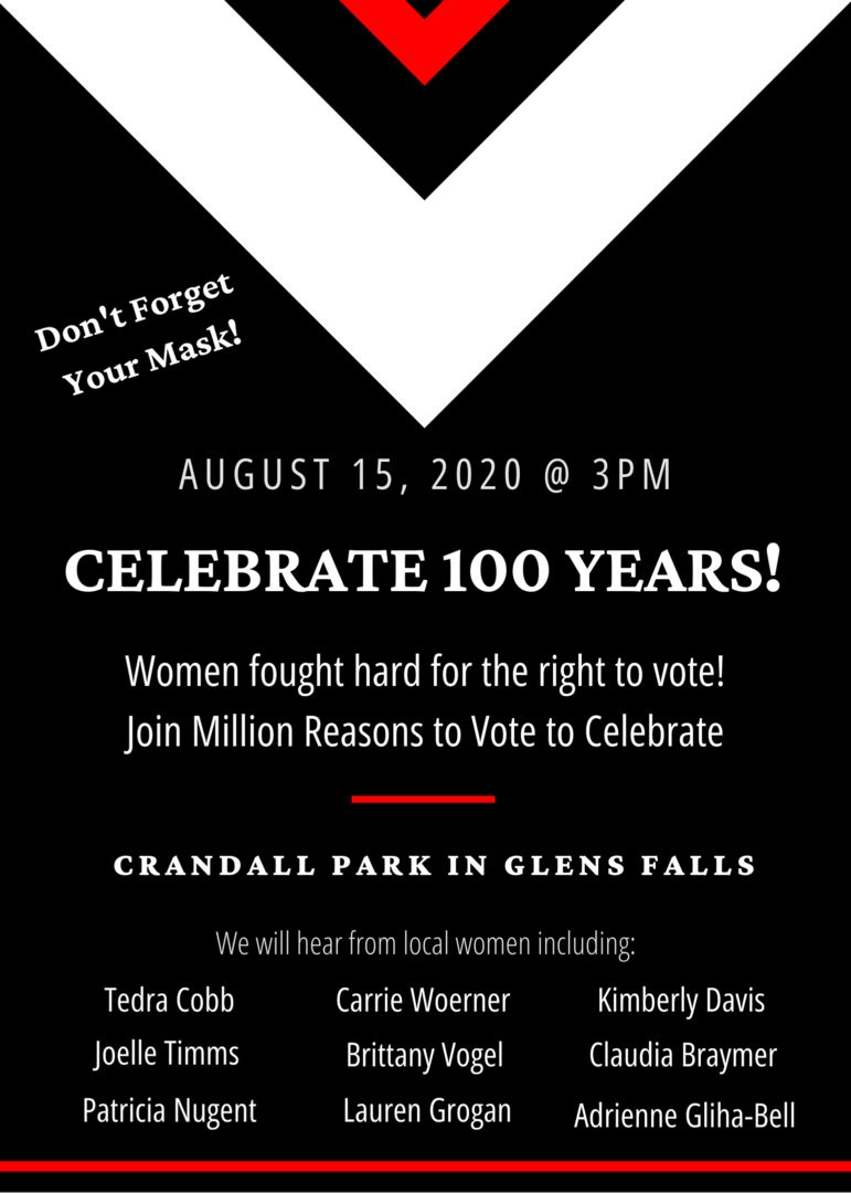Rally for Women's Reasons to Vote, Glens Falls, New York, United States