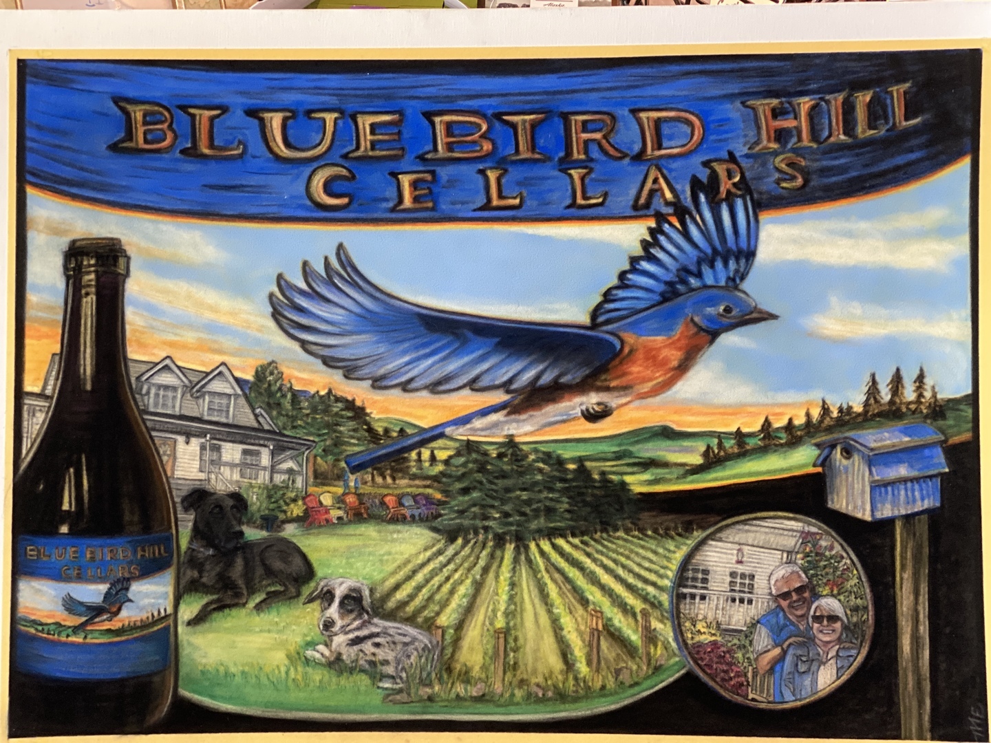"Thanksgiving in August" at Bluebird Hill Cellars, Monroe, Oregon, United States