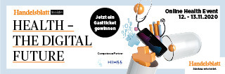 Handelsblatt HEALTH-THE DIGITAL FUTURE - Online Event including live meetings, 12 and 13 november 20, Online, Germany