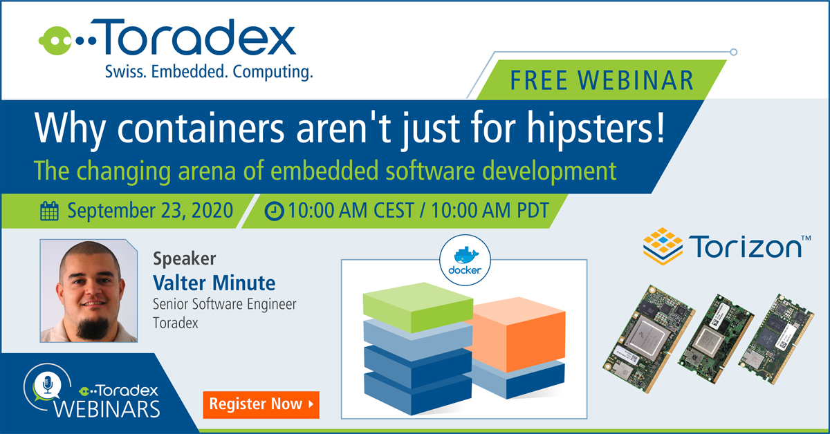 Webinar: Why containers aren’t just for hipsters! The changing arena of embedded software development, Horw, Luzern, Switzerland