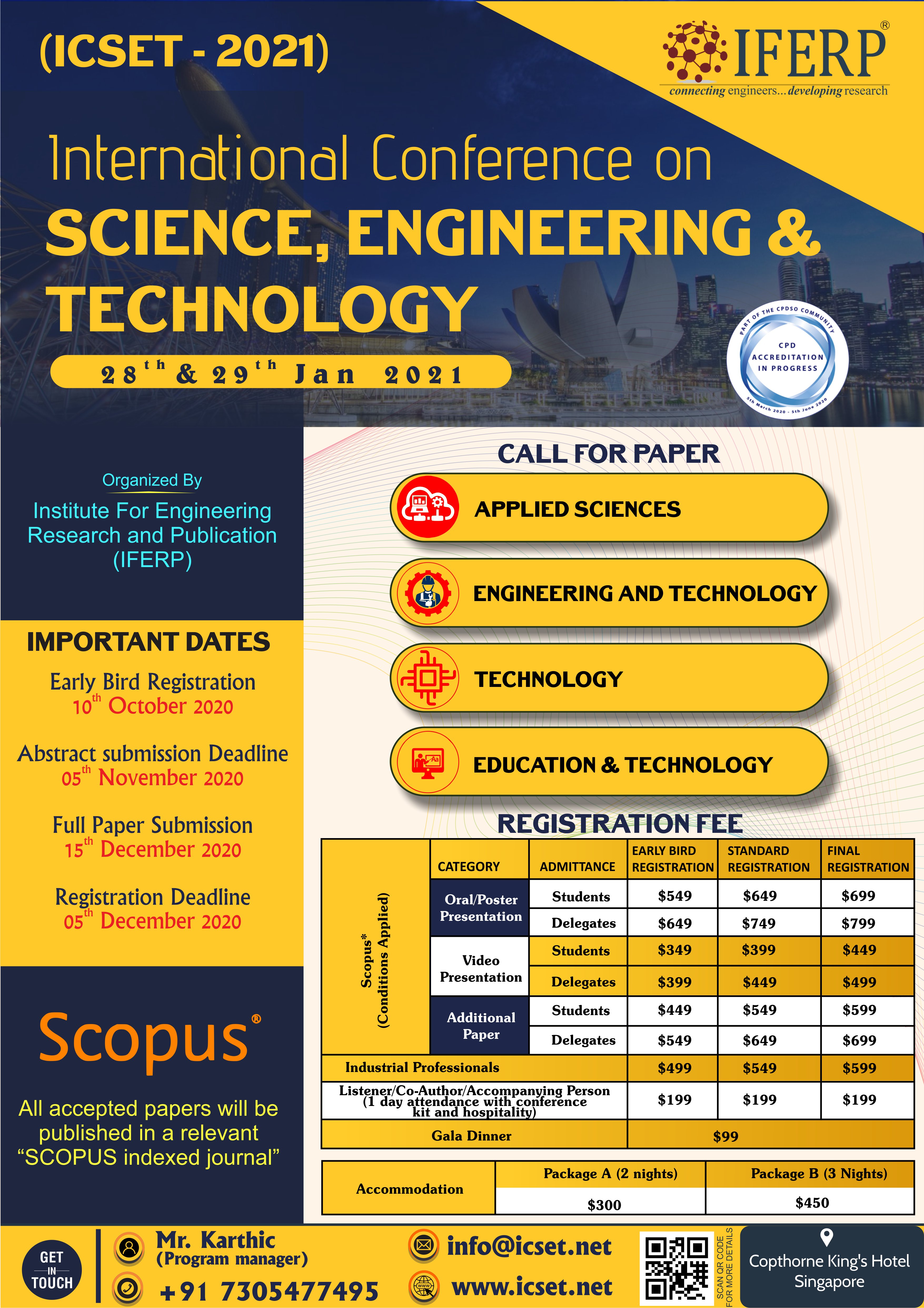 International Conference on Science, Engineering & Technology (ICSET-2021), Singapore, Central, Singapore