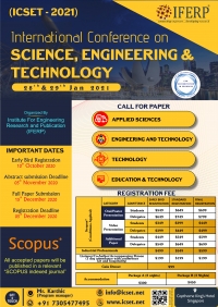 International Conference on Science, Engineering & Technology (ICSET-2021)