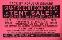 GIANT 50-CENT COMIC BOOK AND TOYS TENT SALE!
