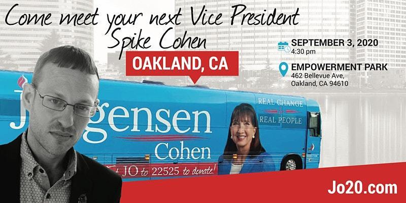 VP CANDIDATE SPIKE COHENHOLD RALLY IN OAKLAND, CA, Oakland, California, United States