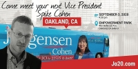VP CANDIDATE SPIKE COHENHOLD RALLY IN OAKLAND, CA