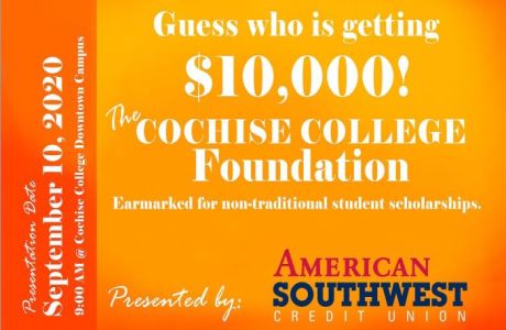 Cochise College $10,000 Donation Check Presentation, Sierra Vista, Arizona, United States