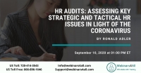 HR Audits: Assessing Key Strategic and Tactical HR Issues in Light of the Coronavirus