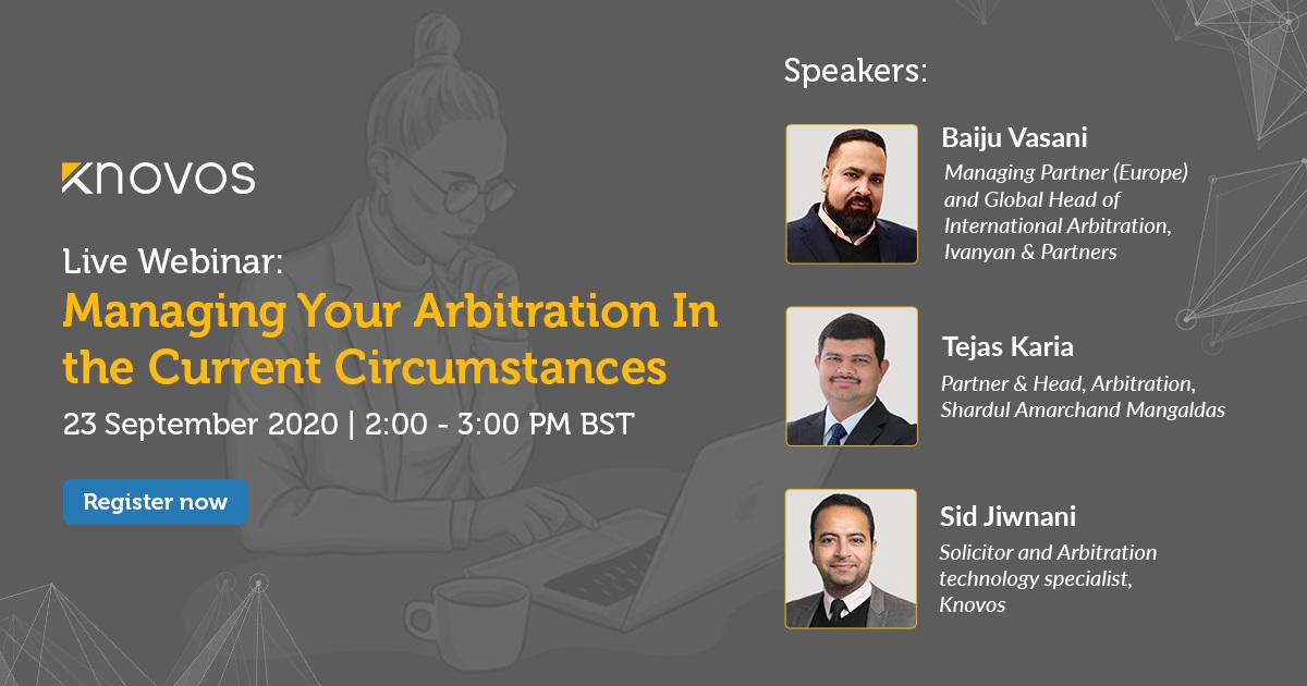 Webinar: Managing Your Arbitration In The Current Circumstances, Fairfax, Virginia, United States