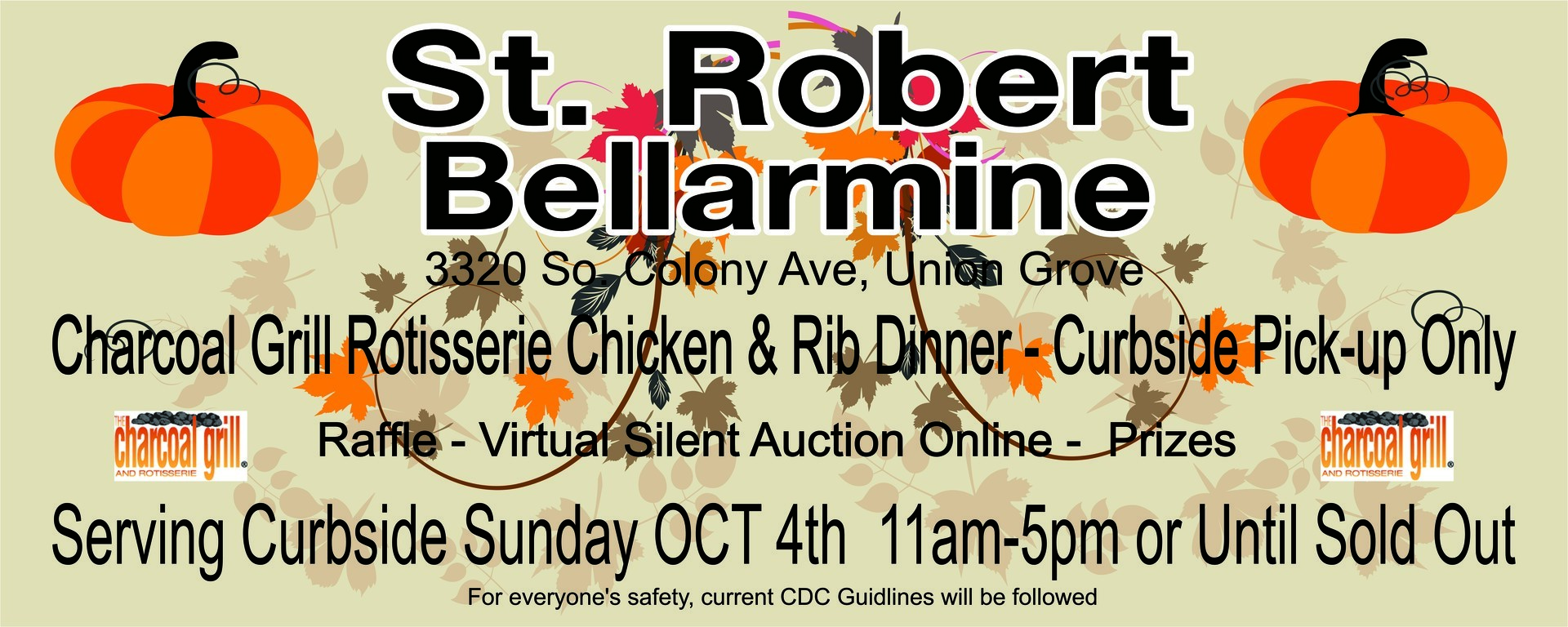 St. Robert Bellarmine Virtual Fall Festival and Curbside Rotisserie Chicken and BBQ Dinner, Union Grove, Wisconsin, United States