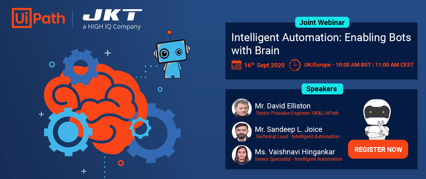 [Webinar] – Intelligent Automation: Enabling Bots with Brain, Berkshire, United Kingdom