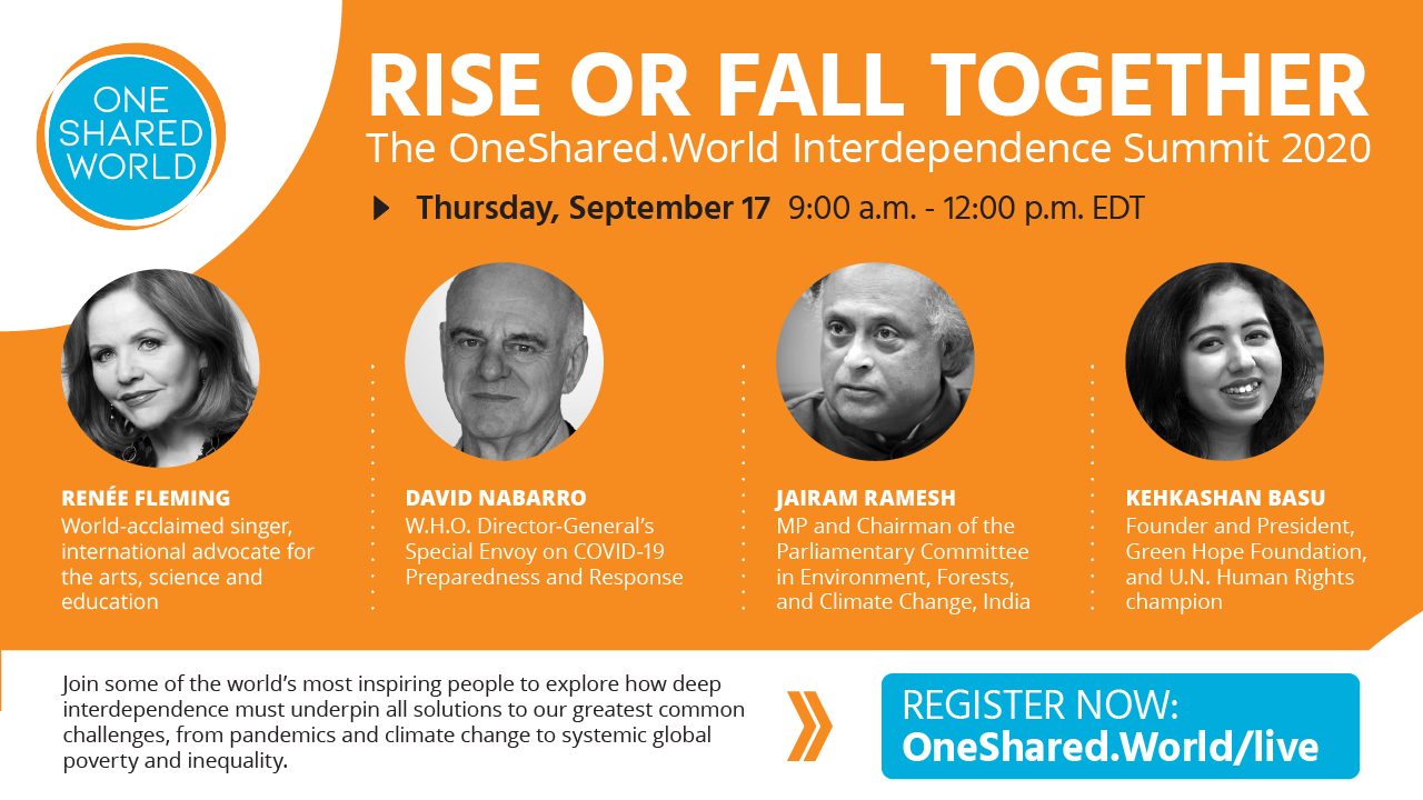 RISE OR FALL TOGETHER: The OneShared.World Interdependence Summit 2020, New York, United States