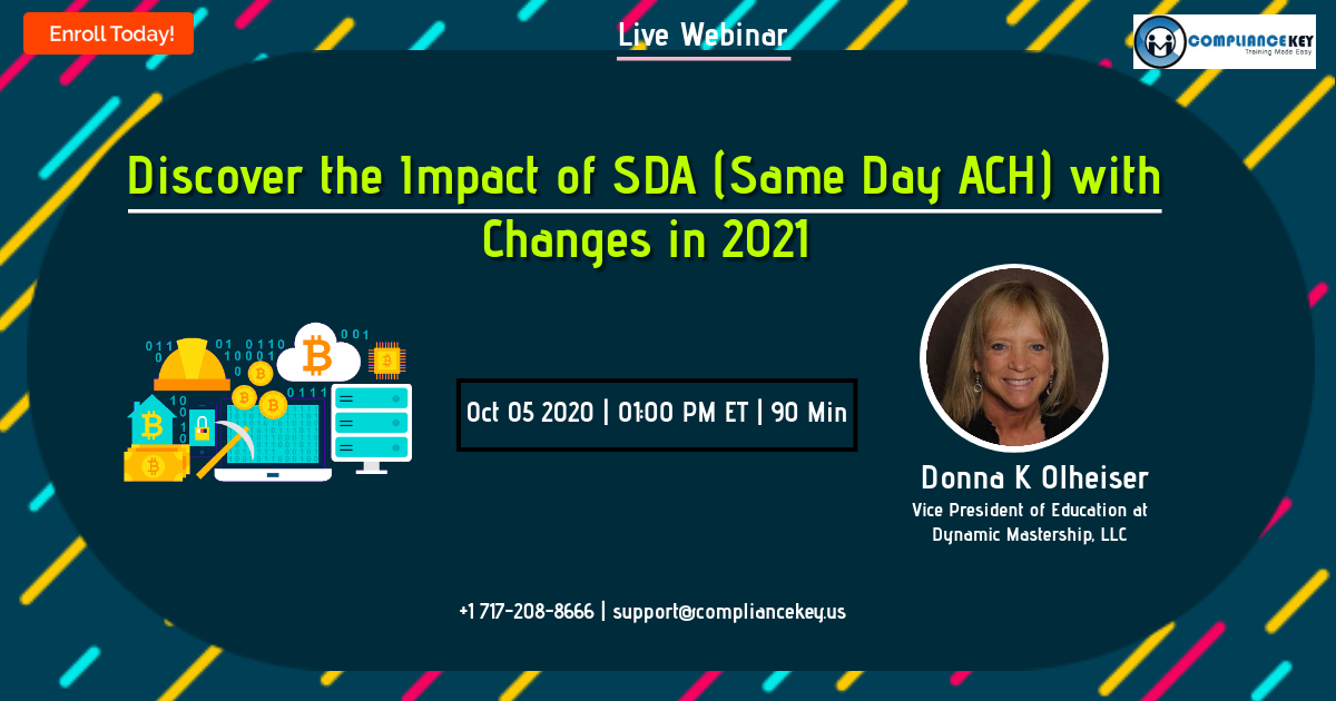Discover the Impact of SDA (Same Day ACH) with Changes in 2021, Middletown,DE,USA,Delaware,United States