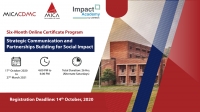 Six Month Online Certificate Program in Strategic Communication and Partnerships Building for Social Impact