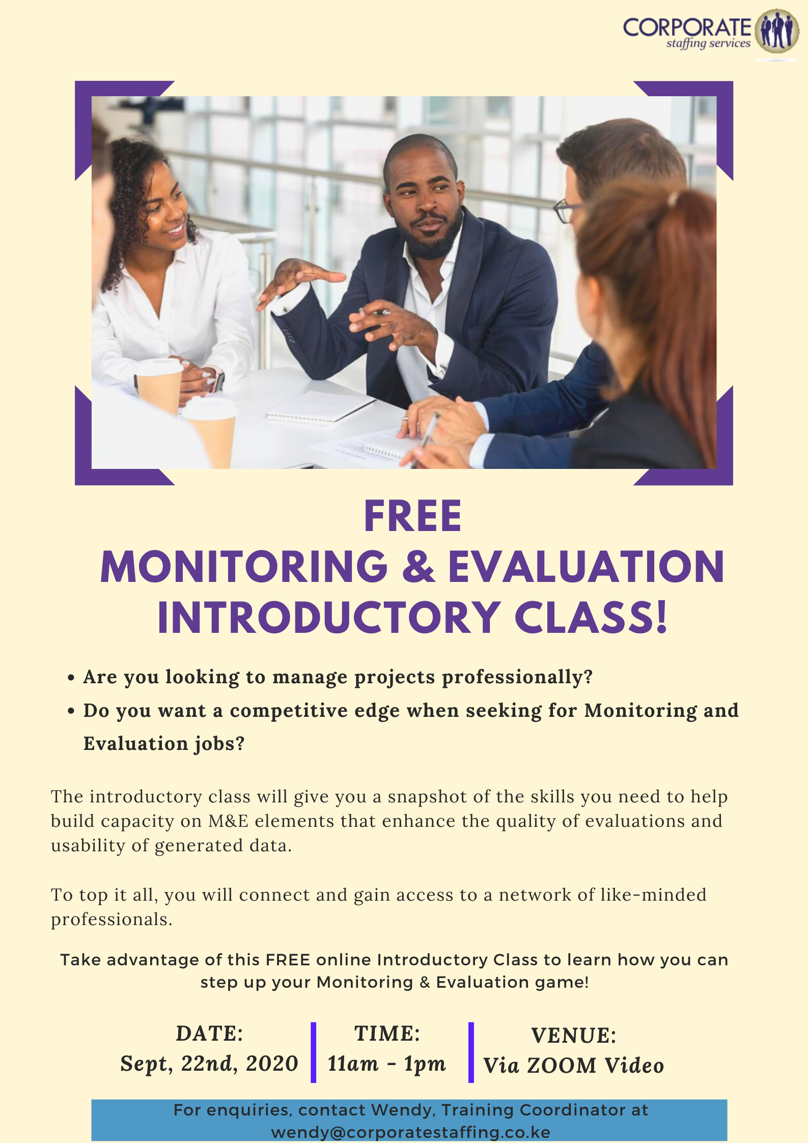 Monitoring and Evaluation Short Courses, Nairobi, Kenya