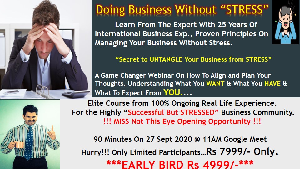 Art of Doing Business WITHOUT STRESS, Chennai, Tamil Nadu, India