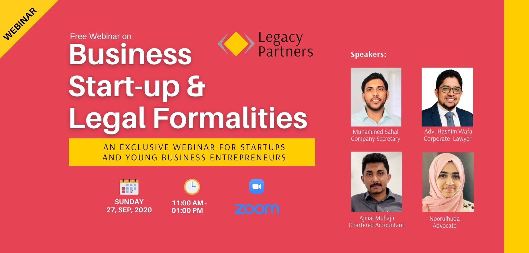 Free Webinar on Business Startup & Legal Formalities, Ernakulam, Kerala, India
