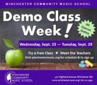 Try a Free Music Class!  Demo Class Week, September 23-29