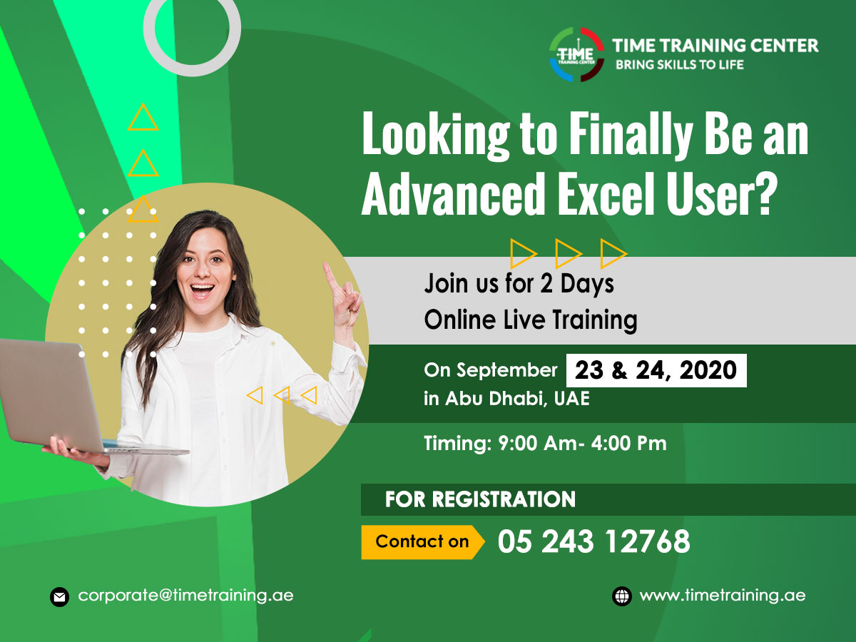 2 Days Online Live Class on Advanced Excel, Abu Dhabi, United Arab Emirates
