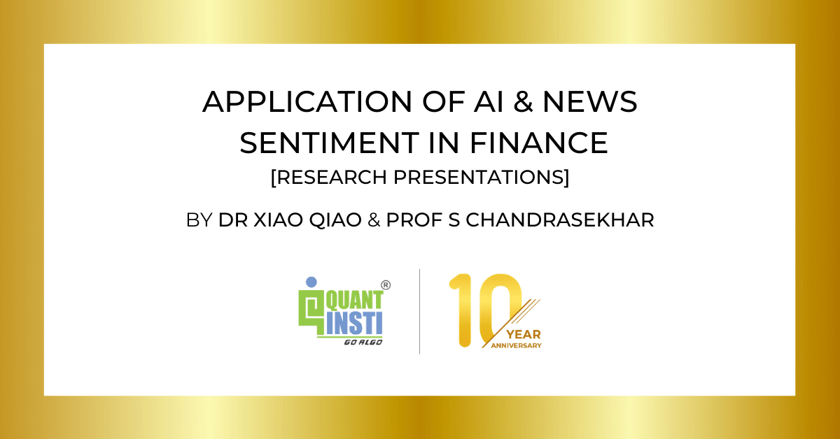 Application of AI & News Sentiment in Finance [Research Presentations], Mumbai, Maharashtra, India