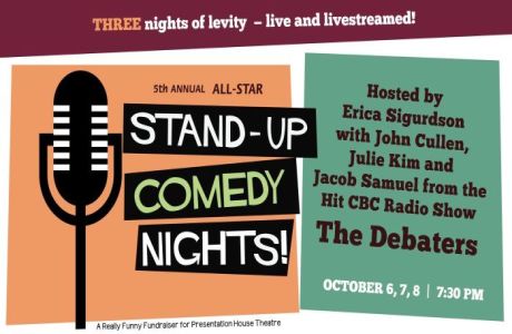 5TH Annual All-Star Stand-Up Comedy Night @ Presentation House Theatre Centre, Greater Vancouver, British Columbia, Canada