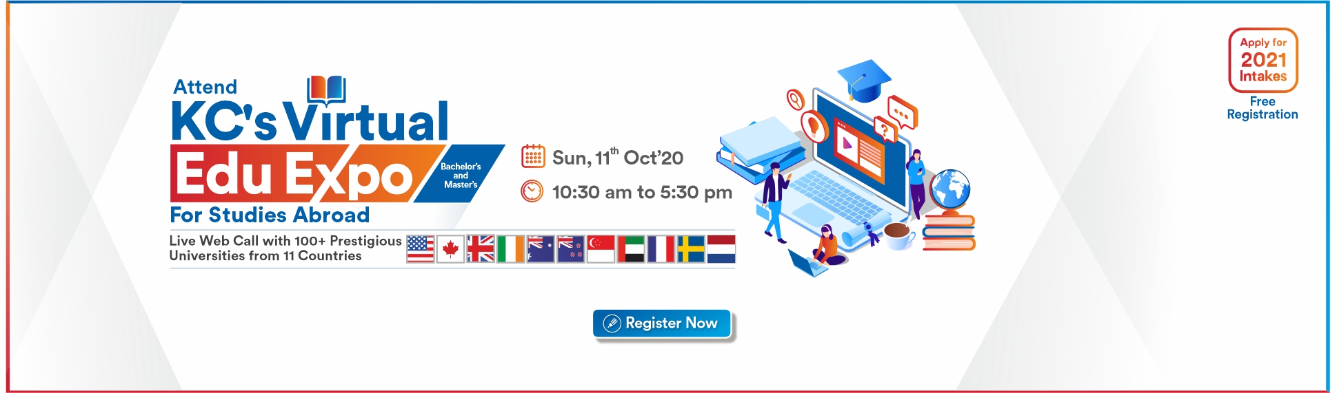 KC’s Virtual Edu Expo | Apply for 2021 Intakes for Studies Abroad, Bangalore, Karnataka, India