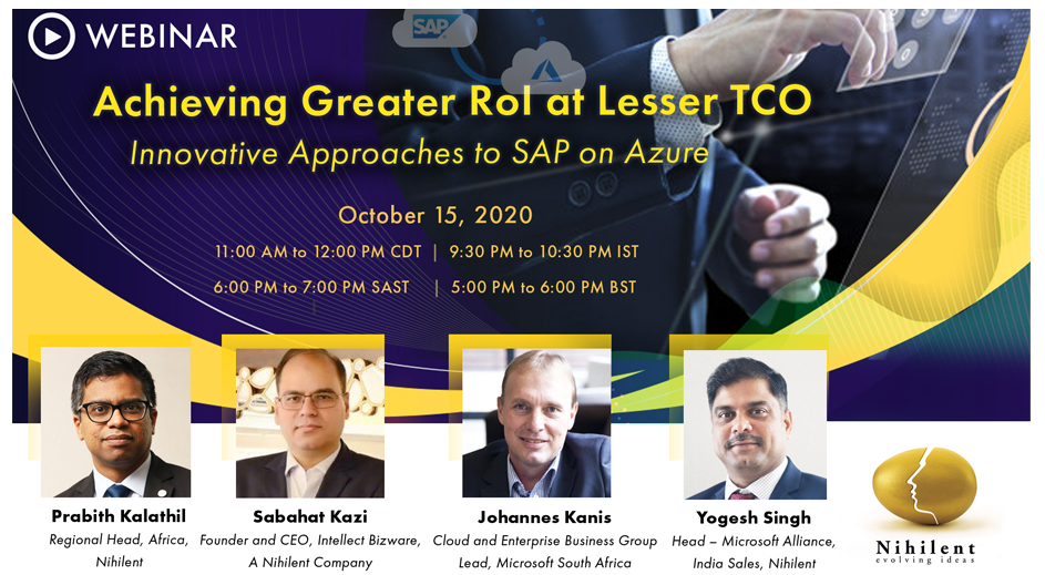 Achieving Greater RoI at Lesser TCO: Innovative Approaches to SAP on Azure, Johannesburg, Gauteng, South Africa