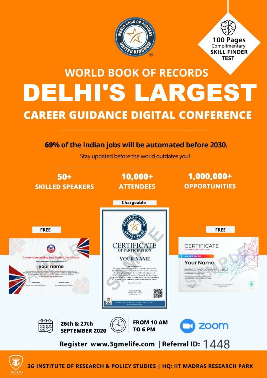 Delhi's largest career guidance digital conference, Palakkad, Kerala, India