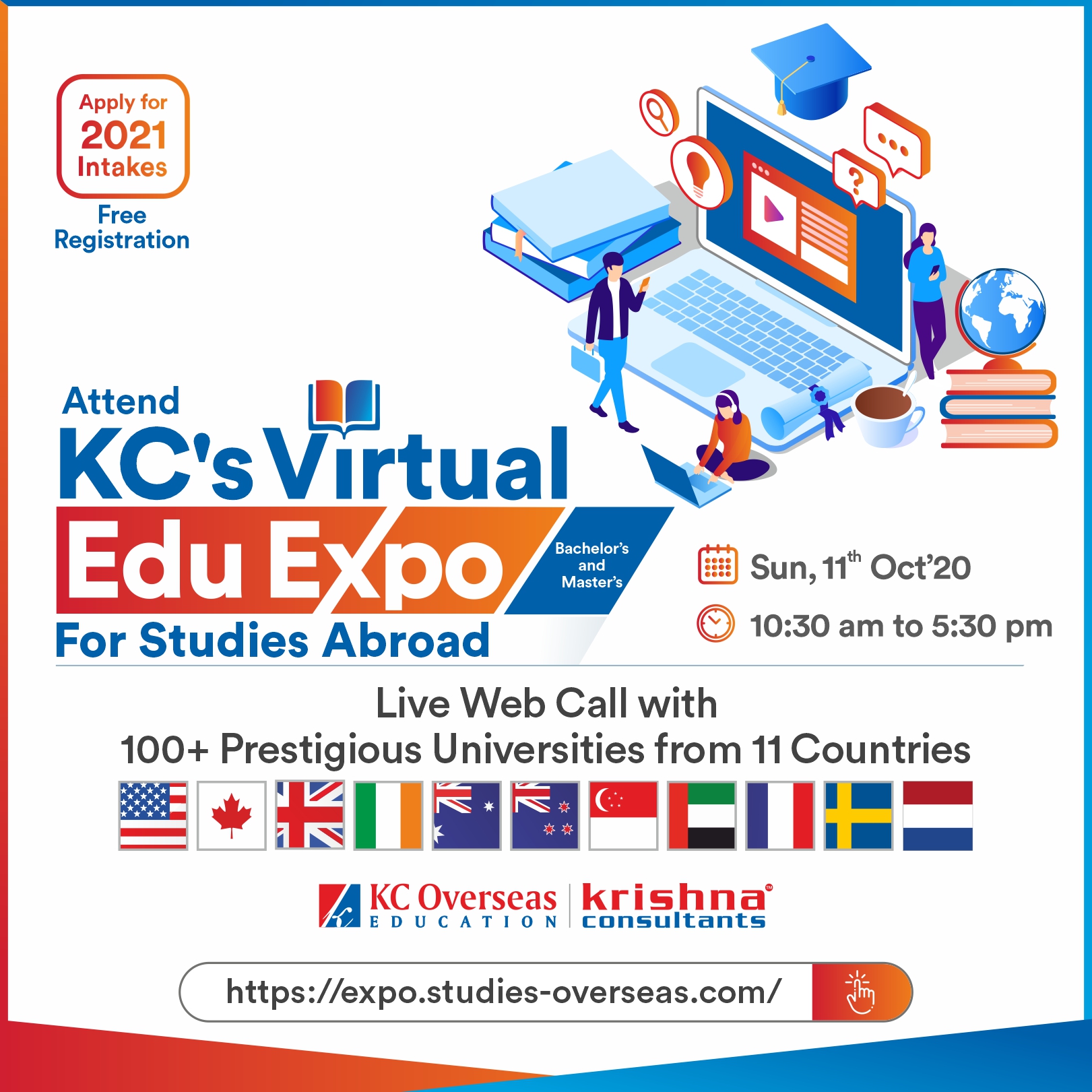 Attend KC's Virtual Edu Expo for Studies Abroad and Apply for 2021 intakes, Nagpur, Maharashtra, India