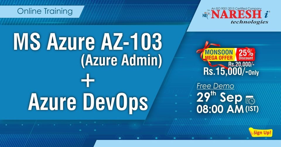 MS Azure AZ-103 (Azure Admin) + Azure DevOps Online Training Demo on 29th September @ 08.00 AM (IST) By Real-Time Expert., Hyderabad, Telangana, India