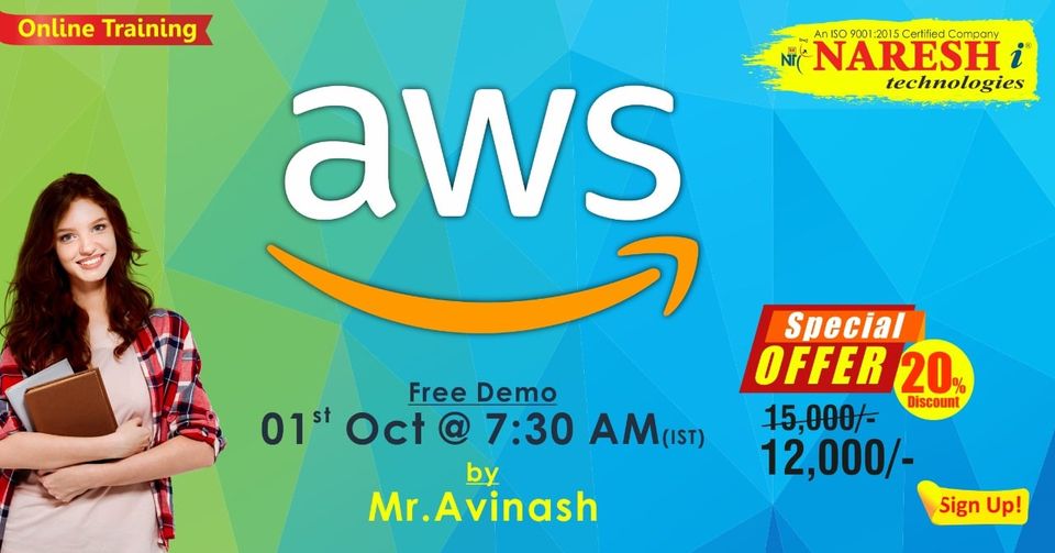 AWS Online Training Demo on 1st October @ 07.30 AM (IST) By Mr.Avinash, Hyderabad, Andhra Pradesh, India