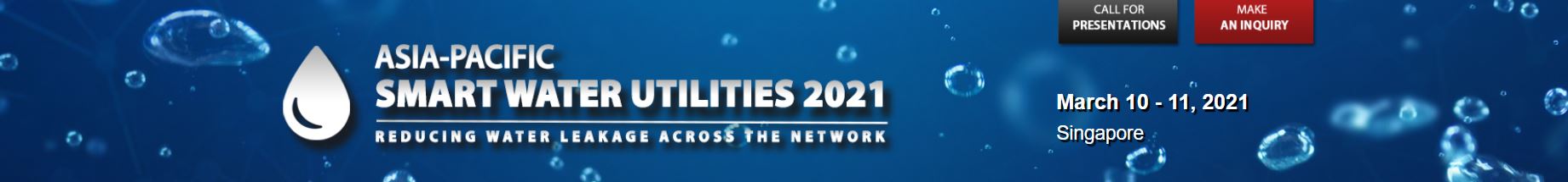 Physical Conference - ASIA-PACIFIC SMART WATER UTILITIES 2021, Singapore