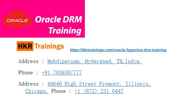 Oracle Hyperion DRM HKR Training, Hyderabad, Telangana, India