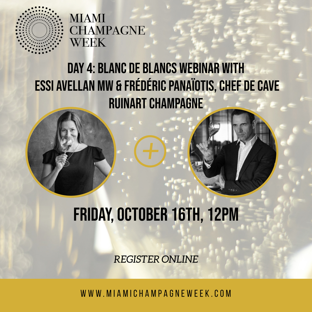 Miami Champagne Week Day 4: Blanc de blancs Webinar with Essi Avellan MW, Miami-Dade, Florida, United States