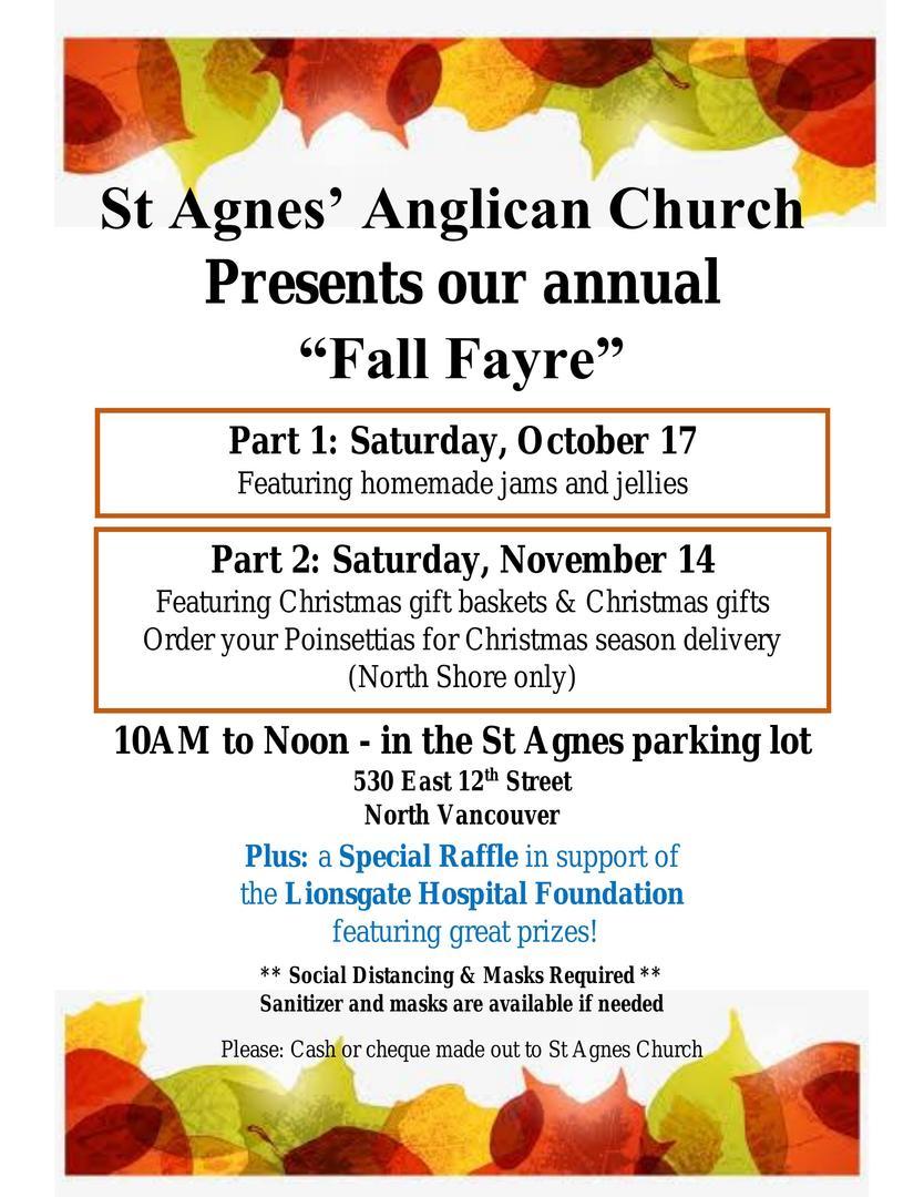 St Agnes Church Fall Fayre, Greater Vancouver, British Columbia, Canada
