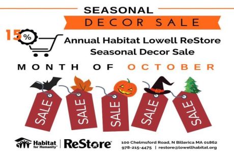 Habitat for Humanity ReStore: Seasonal Decor and Homegoods Sales Event, North Billerica, Massachusetts, United States