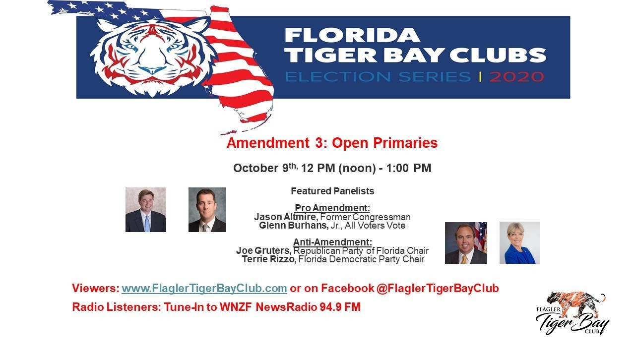 Florida Tiger Bay Clubs 2020 Election Series: Amendment 3, Online, United States
