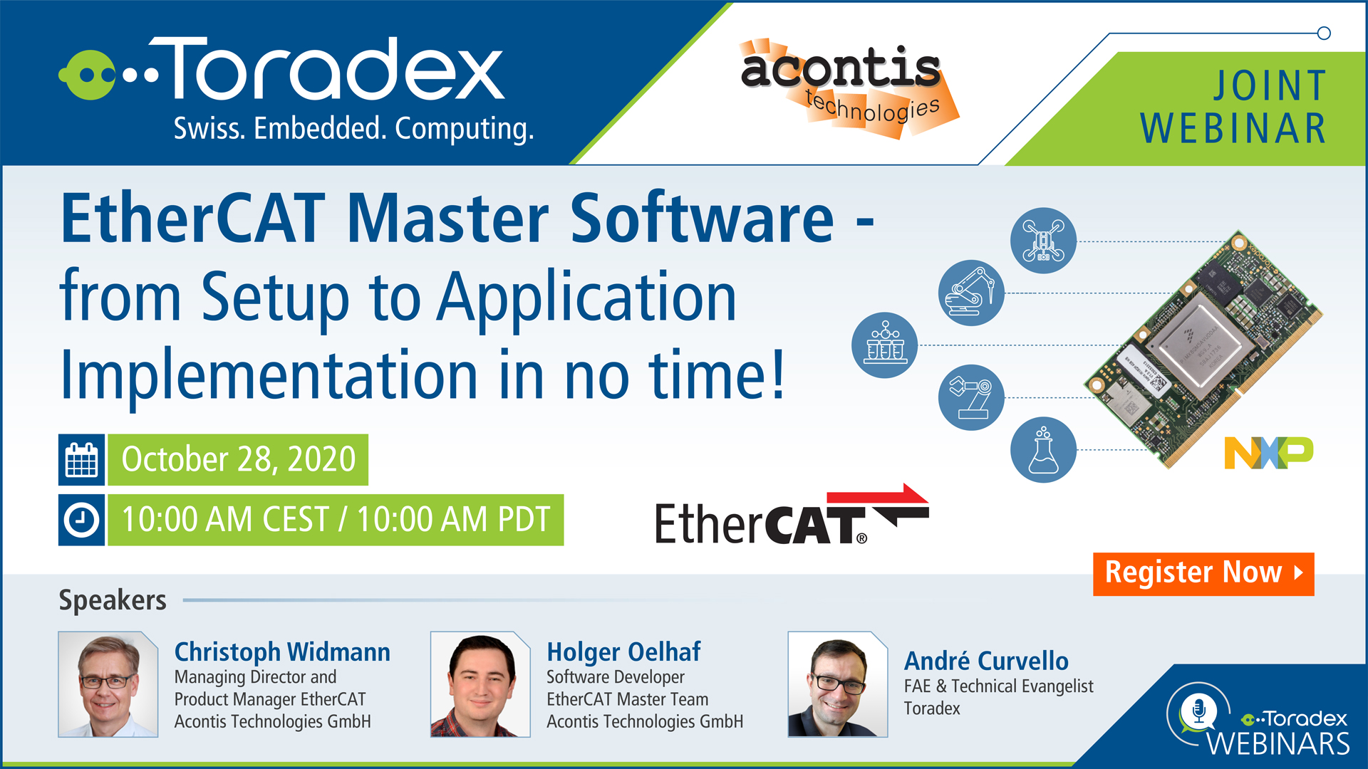 Webinar: EtherCAT Master Software - from Setup to Application Implementation in no time!, Horw, Luzern, Switzerland