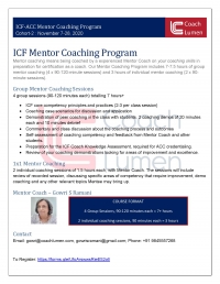 ICF Mentor Coaching Program
