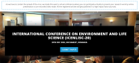 INTERNATIONAL CONFERENCE ON ENVIRONMENT AND LIFE SCIENCE (ICENLISC-20)