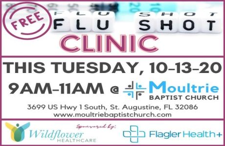 Free Flu Shot Clinic @ Moultrie Baptist Church, St. Augustine, Florida, United States