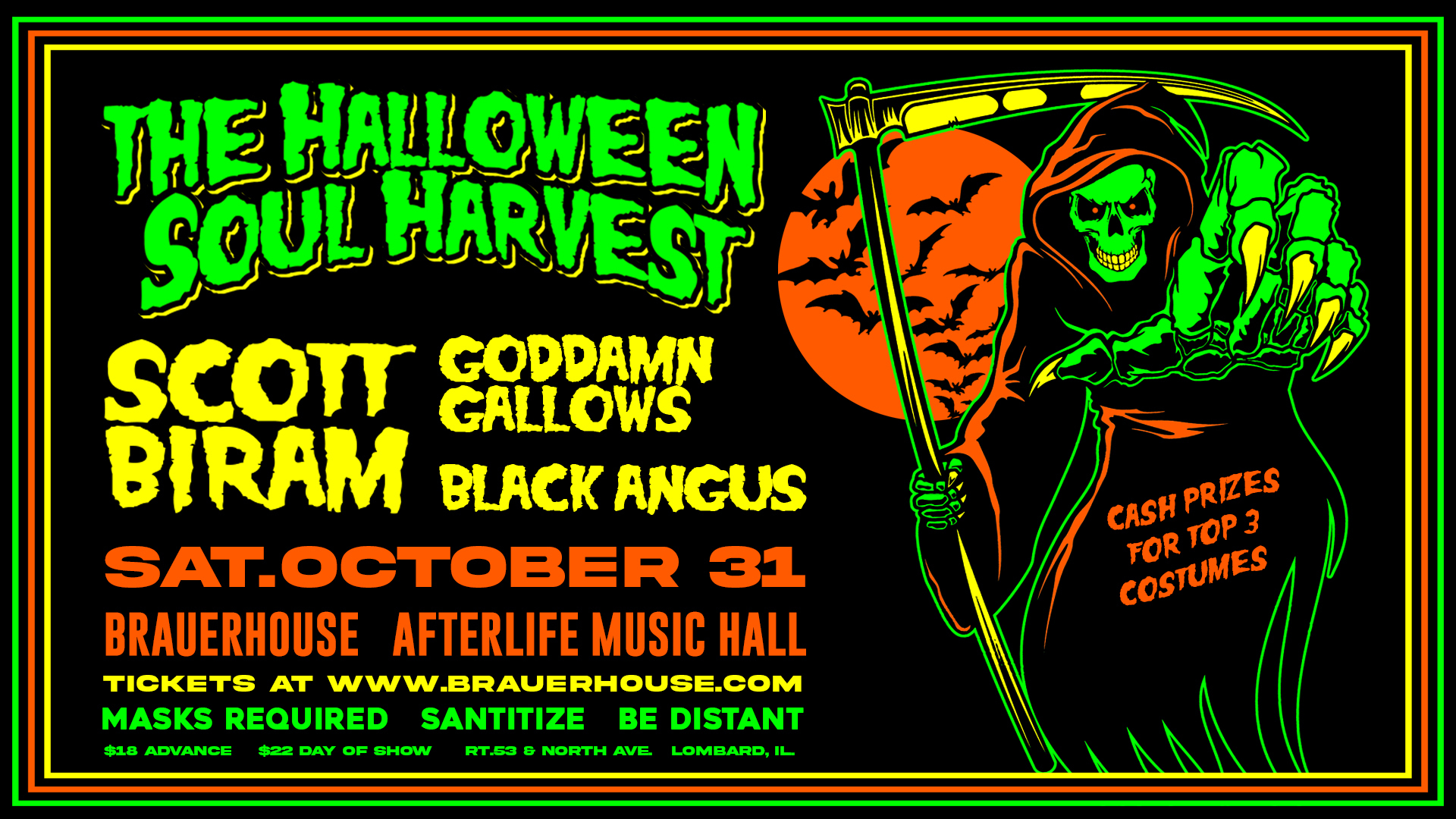 The Halloween Soul Harvest W/ Scoot Biram and Goddamn Gallows, Lombard, Illinois, United States