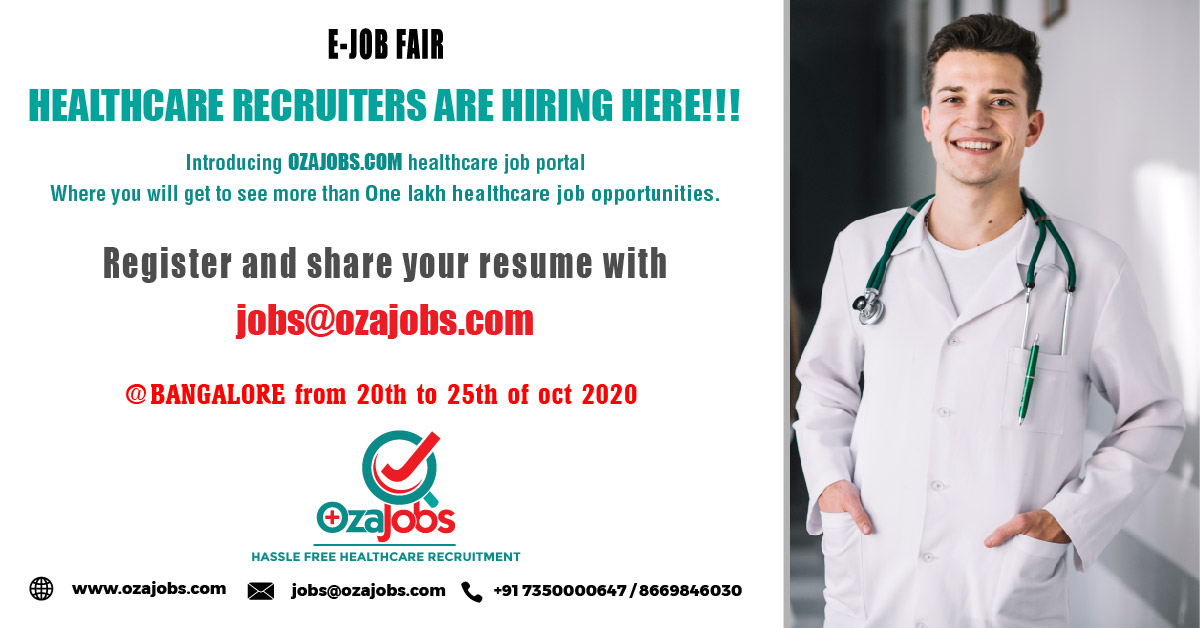 E-job Fair Healthcare Recruiters Are Hiring Here!!!!, Bangalore, Karnataka, India
