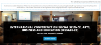 INTERNATIONAL CONFERENCE ON SOCIAL SCIENCE, ARTS, BUSINESS AND EDUCATION (ICSSABE-20)