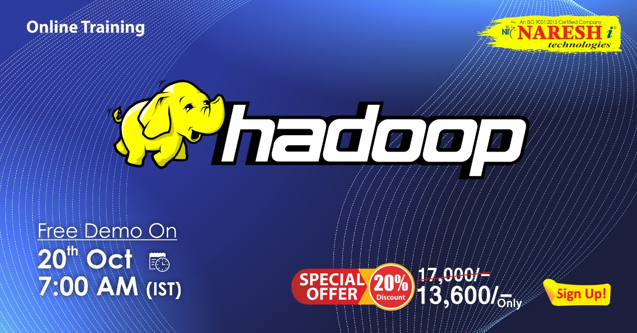 Hadoop Online Training Demo on 20th October @ 07.00 AM (IST) By Real-Time Expert., Hyderabad, Andhra Pradesh, India