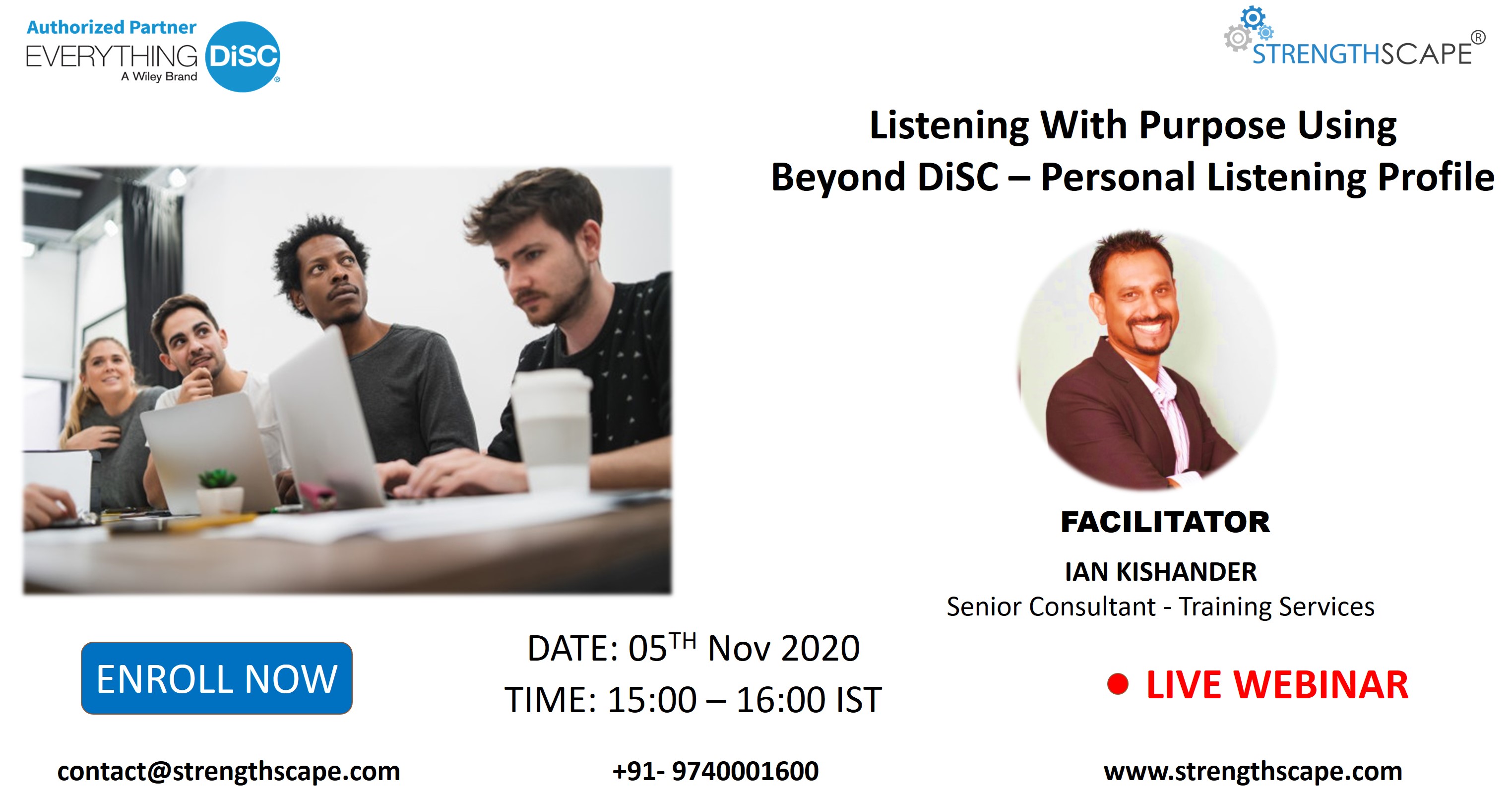 [Free Webinar] Listening with purpose using Beyond DiSC – Personal Listening Profile, Bangalore, Karnataka, India