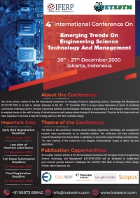4th International Conference On Emerging Trends On Engineering Science, Technology And Management (ICETESTM-2020)