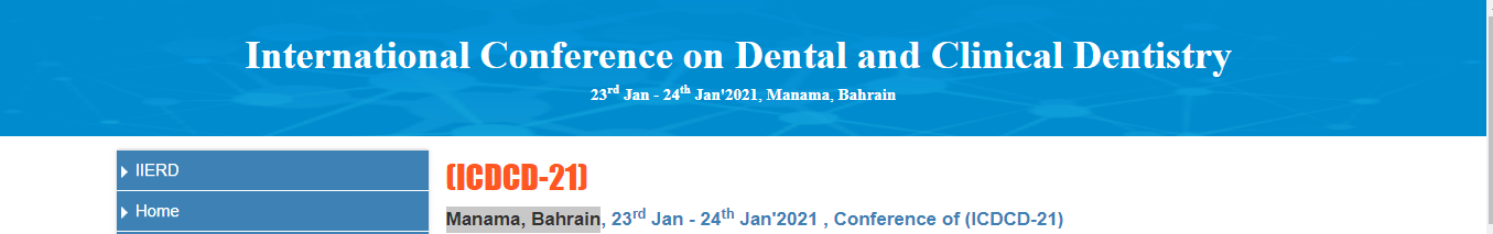 International Conference on Dental and Clinical Dentistry, Manama, Bahrain