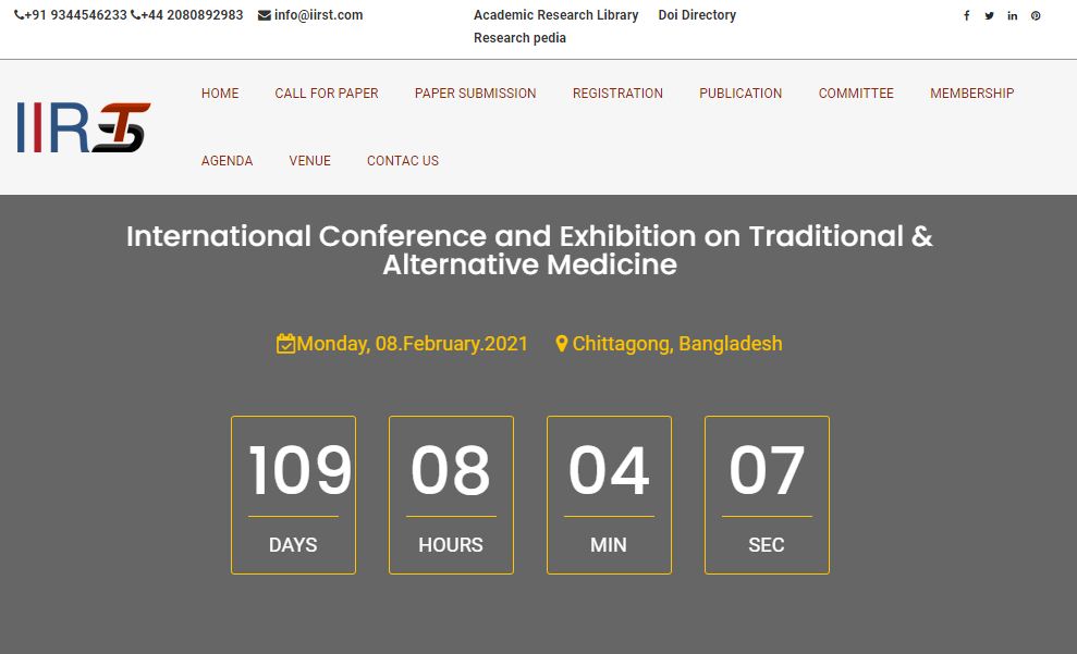 International Conference and Exhibition on Traditional & Alternative Medicine, Chittagong, Bangladesh,Chittagong,Bangladesh