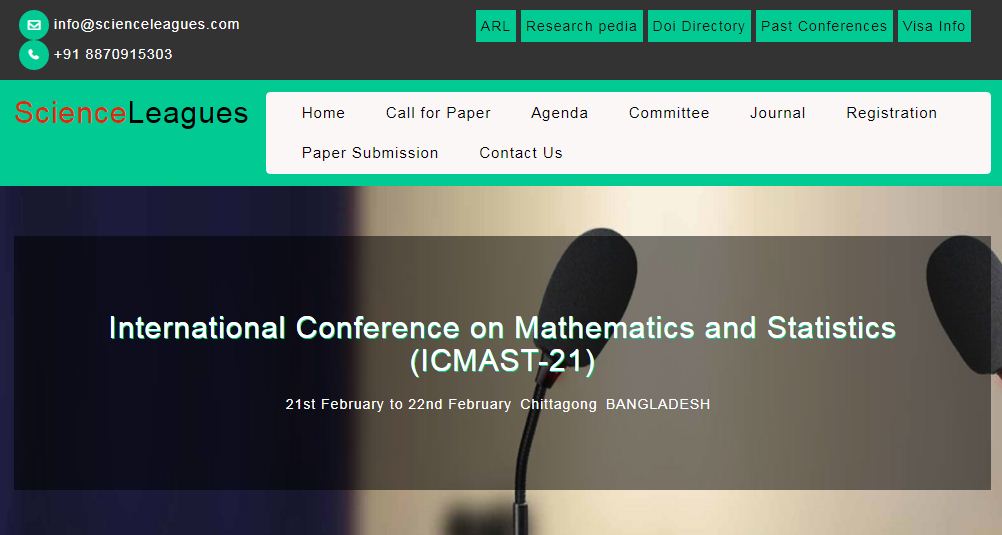 International Conference on Mathematics and Statistics, Chittagong, Bangladesh,Chittagong,Bangladesh